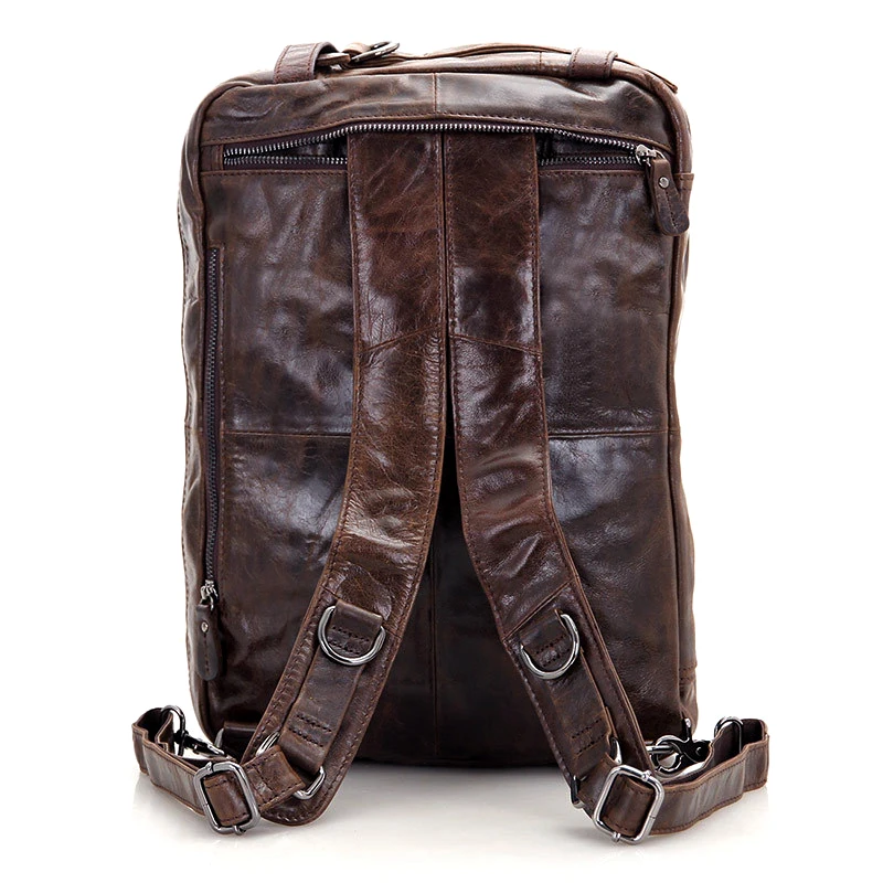 Wysokiej klasy plecak męski ze 100% prawdziwej skóry, plecak podróżny, torba szkolna ze skóry naturalnej, torba weekendowa, torba na nocleg, nowy model 2016 M039 #
