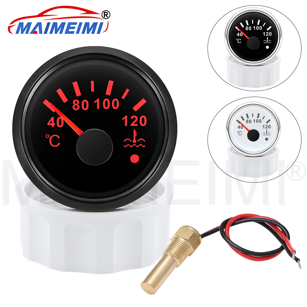 

40-120 градусов морской лодки, датчик температуры воды или датчик температуры воды, водонепроницаемый цифровой автомобильный датчик, красная подсветка