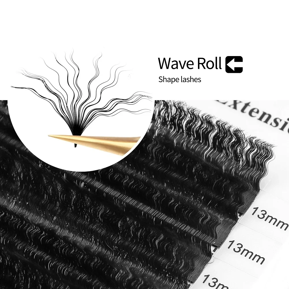 Wool Curl W Shaped Eyelashes Extension Easy Fan Lashes Fast Bloom Austomatic Flowering Volume Soft Individual Lashes Beauty Shop