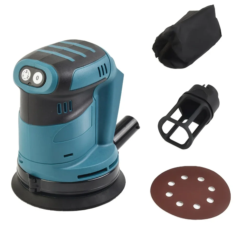 125mm Brush Motor Cordless Orbital Sander Wood Grinder Wood Metal Waxing Polishing Grinding Machine For Makita 18V Battery Parts