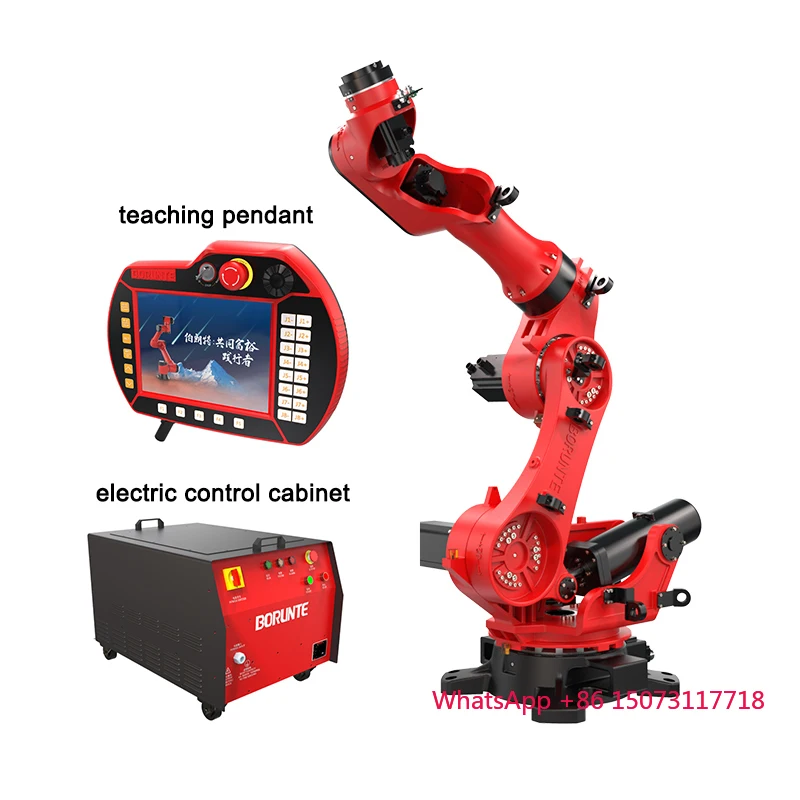 ذراع روبوت صناعي BORUNTE عالي الجودة 6 محاور 200 كجم حمولة مع روبوت تحميل القابض للتراص والتعامل مع البليت