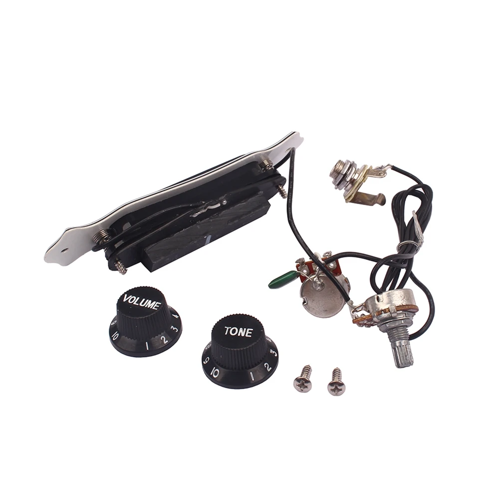 

Soundhole Active Pickup Sound Hole Pickup with Tone Volume Controller Knobs For 4-String Electric Cigar Box Guitar Pick