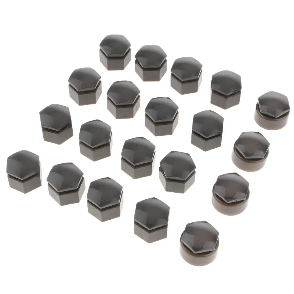 20pcs 19mm Car Wheel Nut Caps uto Hub Screw Cover Bolt Rims Wheel Nut Lug Dust Cover Caps for Audi Q7 Protection Dust Proof