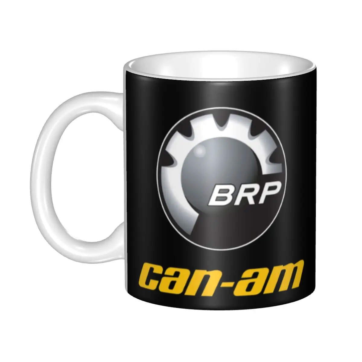 Customized BRP ATV Unisex Can Am Logo Mugs DIY Ceramic Tea Milk Coffee Cup Outdoor Work Camping Beer Mug