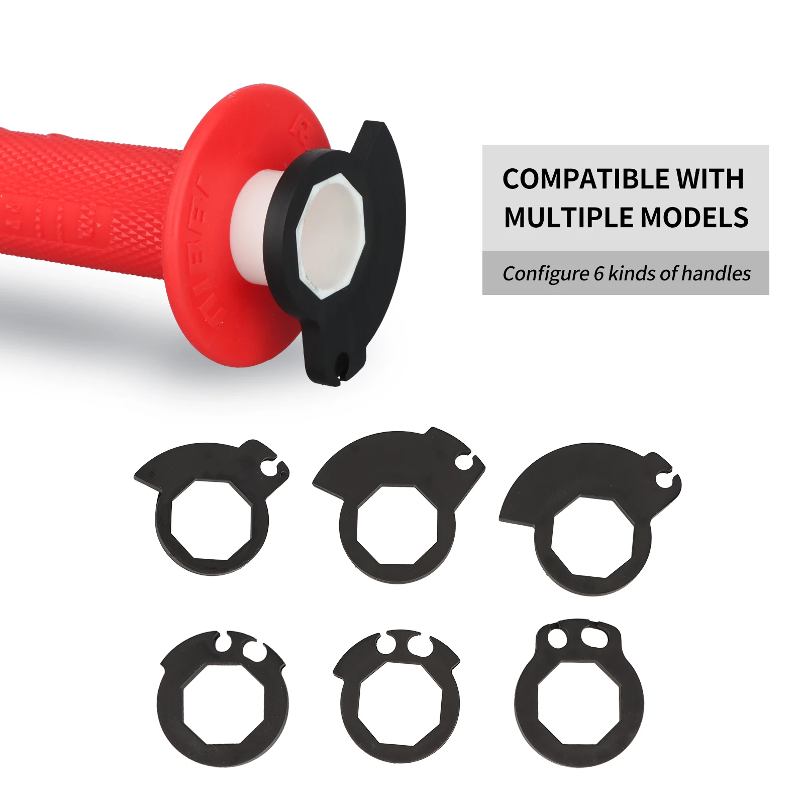 NIBBI Universal Motorrad 7/8 Zoll Lock-on-Griff 102 cm Gaszug-Kit 22 mm Drehgriff für Honda Yamaha KTM KTV Motocross – Detail 4