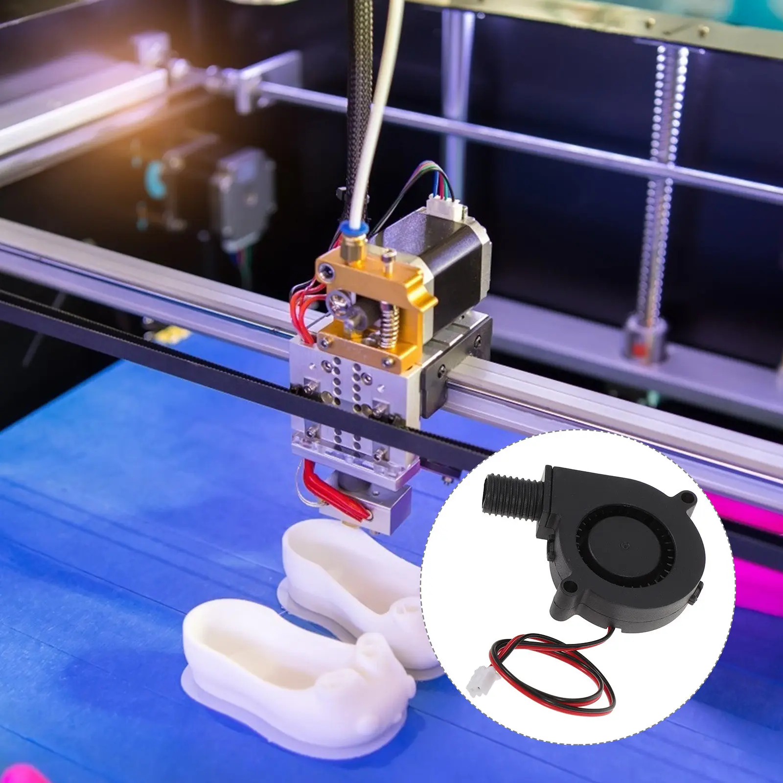 

Вентилятор-турбина DC 12V 5015, 7500 об/мин, компактный портативный, для надувных декораций, охлаждения, малых дворов