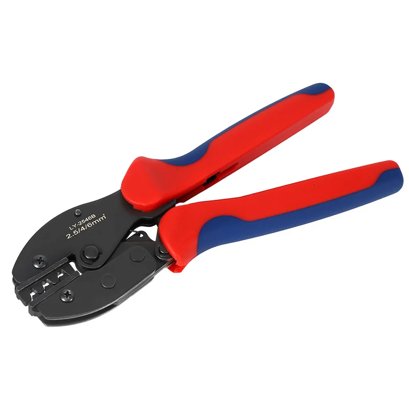 Solar PV Connector Crimping Tool Kit, Manual Ratchet Pliers for 2.5-6mm² Cable with Ergonomic Handle
