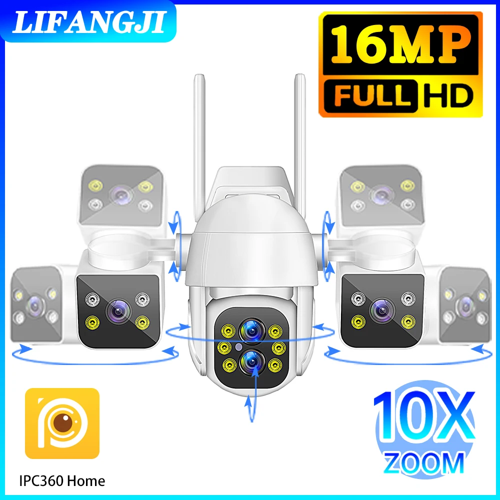 

Four Lens WiFi Security Camera Outdoor 10X Optical Zoom Surveillance 360 Auto Tracking Video Wireless Waterproof CCTV IP Cameras