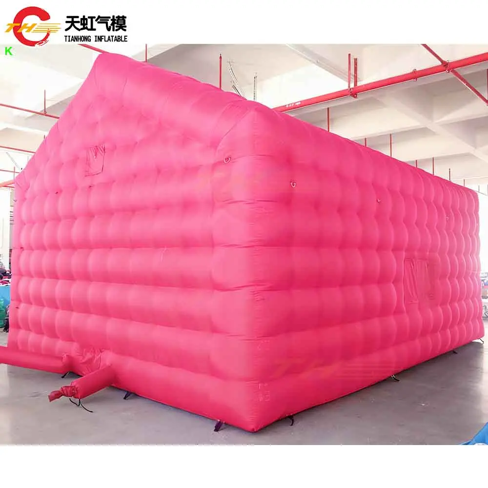 سريع الهواء السفينة الوردي نفخ حفلة النادي الليلي خيمة المحمولة كرنفال نفخ حفلة الحدث خيمة الحديقة منزل مع منفاخ