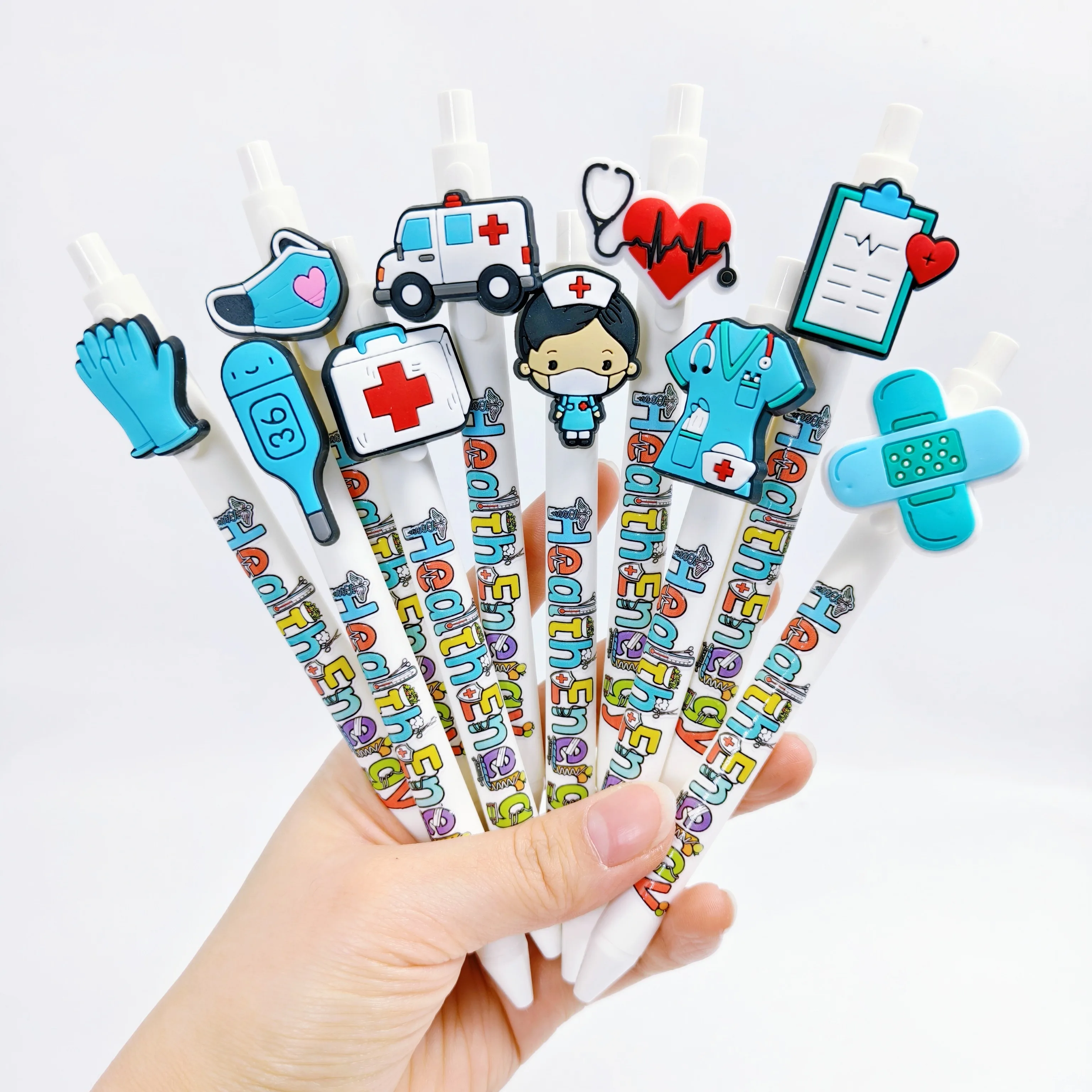 

8 шт./15 шт., белая ручка по рецепту серии для медицинских врачей, герои здоровья, канцелярские принадлежности на День медсестер, подарок