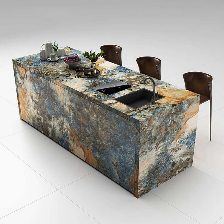 New high-end luxury ceramic board kitchen island table living room home leisure bar study coffee table