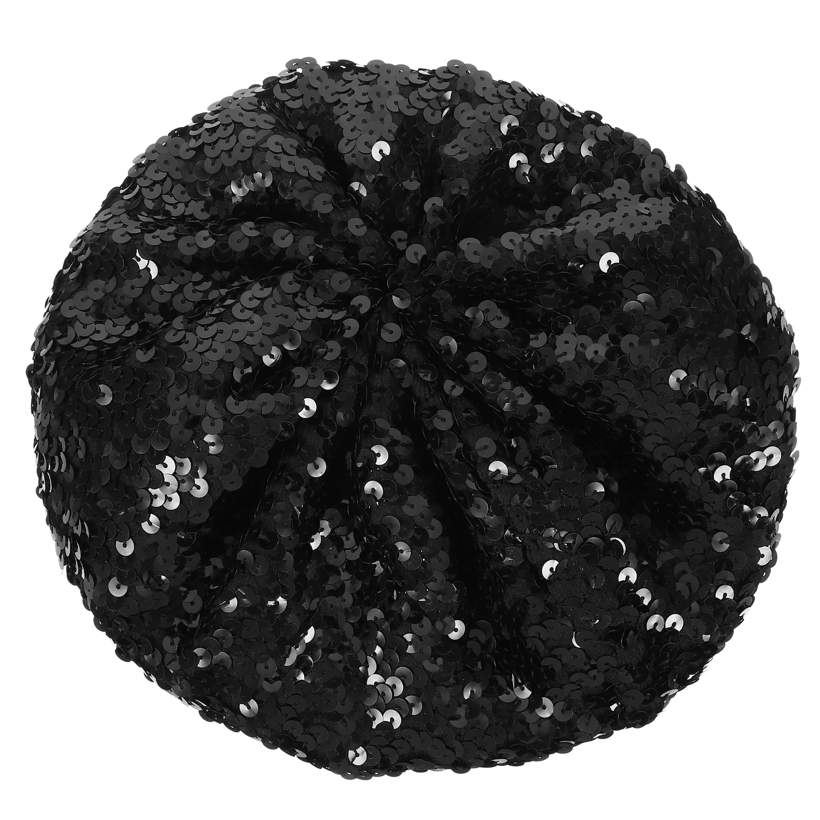 Sparkle Stretchable Stylish Sequin Beanie Hat Hats Berets Cap European Style Black Miss