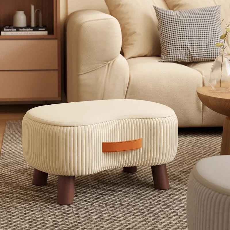 *Small Wood Chair Household Shoe Changing Stool Sofa Living Room Foot Rest Stool Tea Table Children