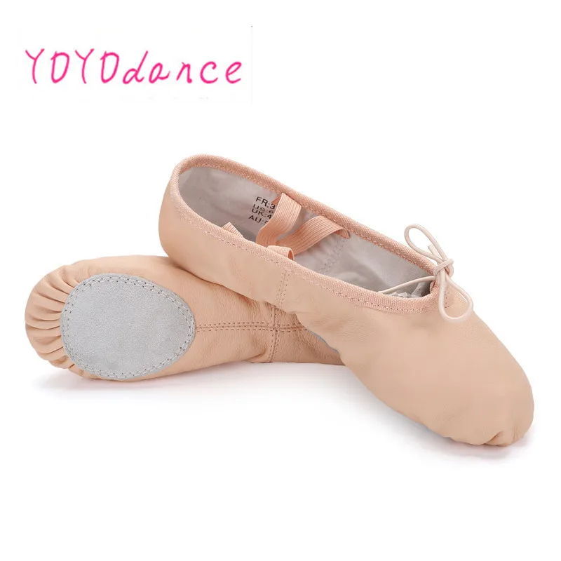 Factory Sale Full Sole and Splite Shoe Women Kids Soft Leather Ballet Shoes Wholesale