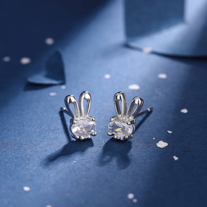 

Кольцо из чистого серебра с кроличьими ушками для женщин, модное изысканное элегантное милое ювелирное изделие для ушей, универсальное, подходит для всех случаев