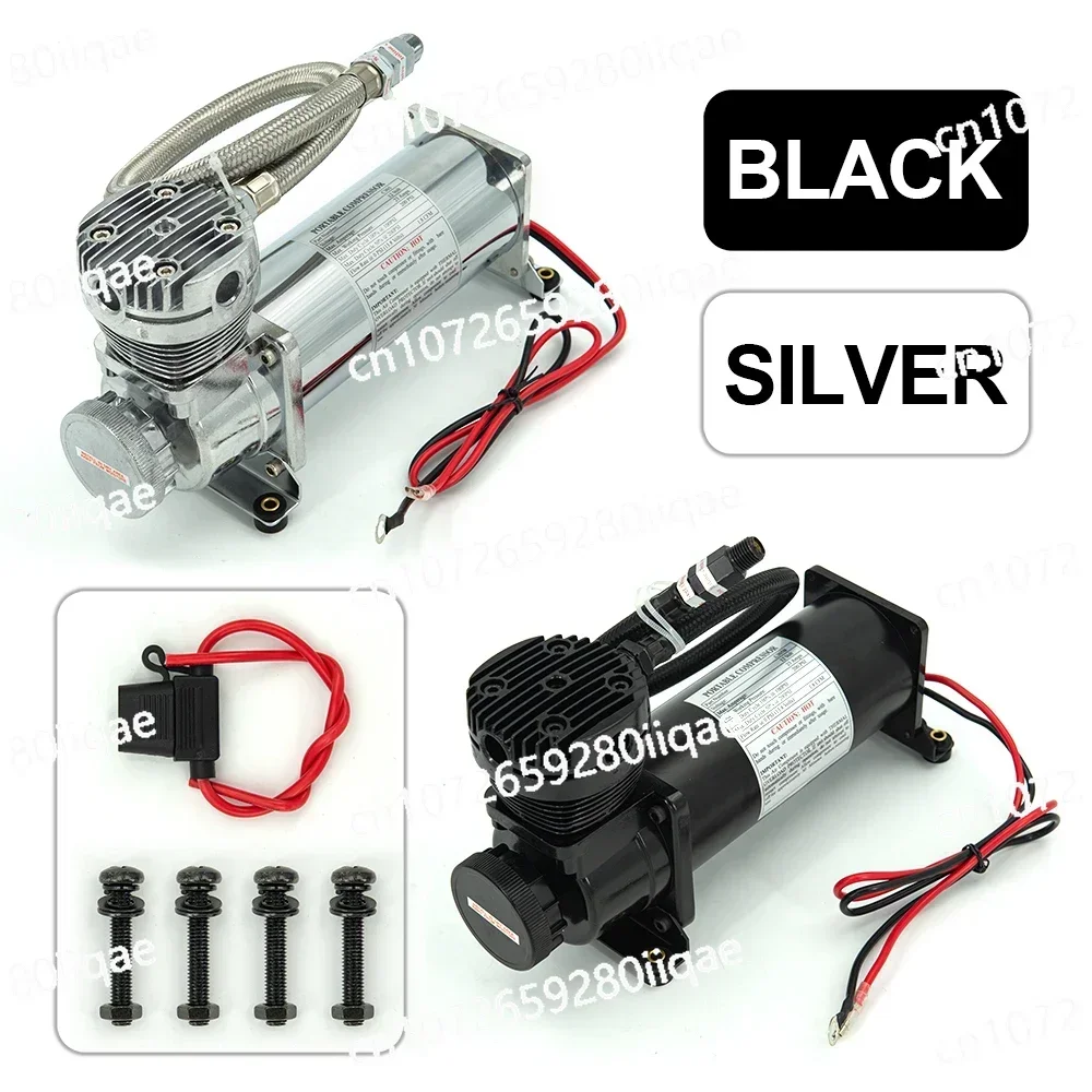 2PCS/Lot universal black/chrome DC 12V 200 PSI socket 3/8 or 1/4 automotive air suspension compressor and accessories