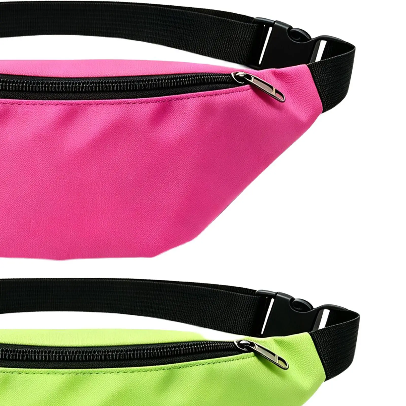 Waist Bag For Women 3 Pieces Vintage Zipper Storage Pouches Neon Color Adjustable Running Pack For Women Sports Travel Hiking
