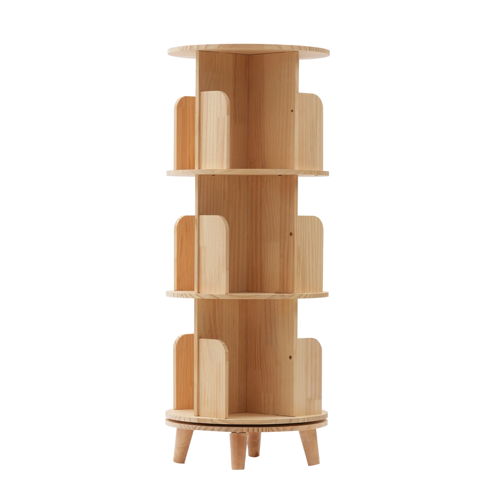 

Wine Racks Pine Wood 3 Tiers 110lbs Per Tier Load Rotatable StainlessEasy to Clean Suitable for Living Rooms Studies Bedrooms