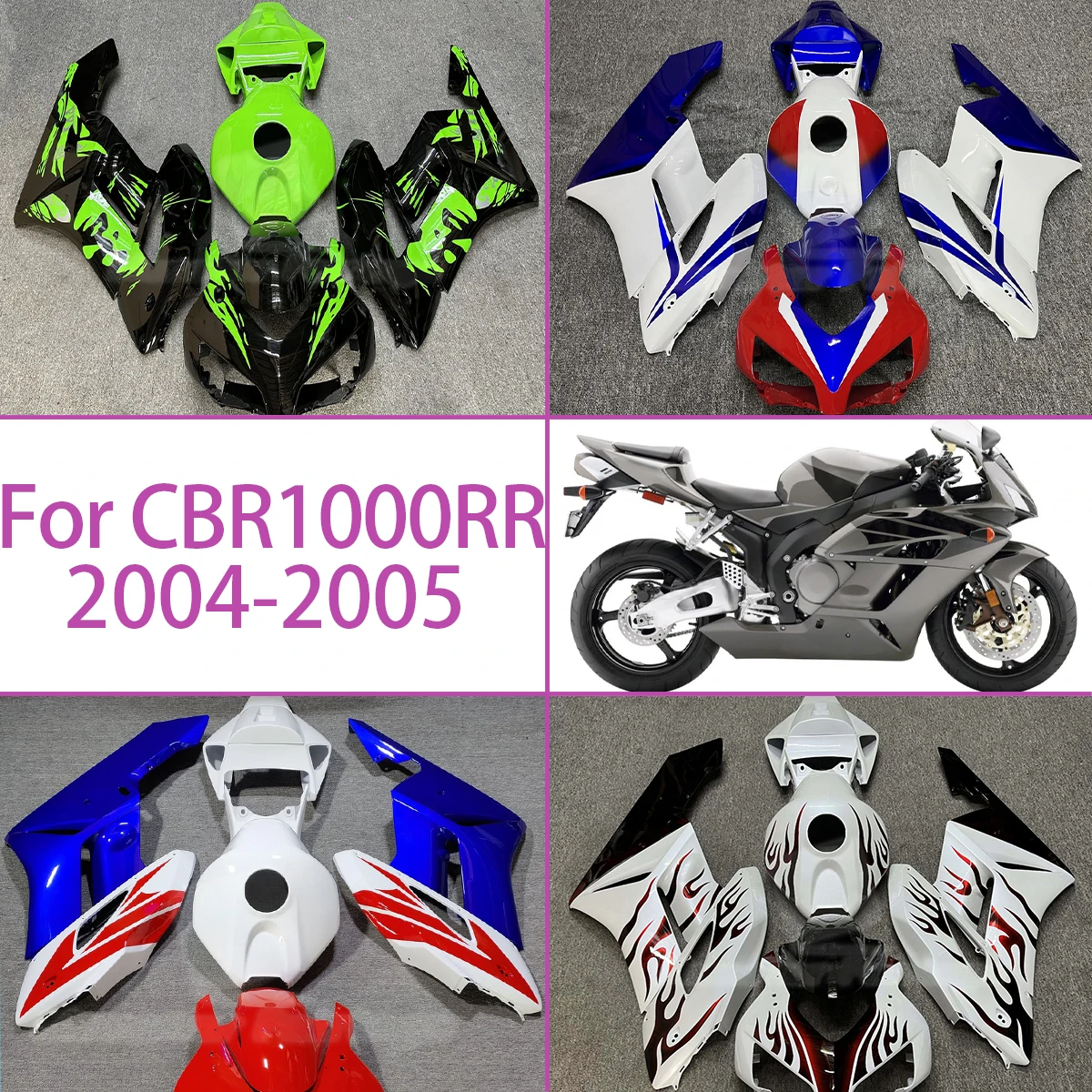 

Trending Colors Motorcycle Body Cover For Honda 2004 2005 CBR1000RR Durable High Quality ABS Fairings 04 05 CBR 1000RR