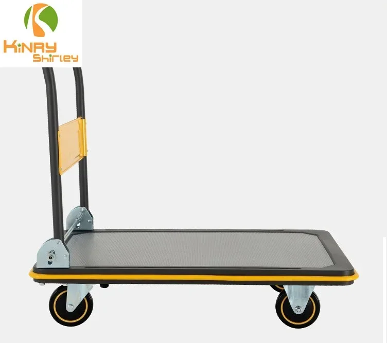 Folding trolley Four-wheel platform Steel folding trolley