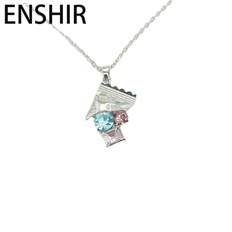 ENSHIR Summer Dopamine Candy Tassel Necklace For Women Clavicle chain Sweet  Delicate Colorful Jewelry Gifts Wholesale