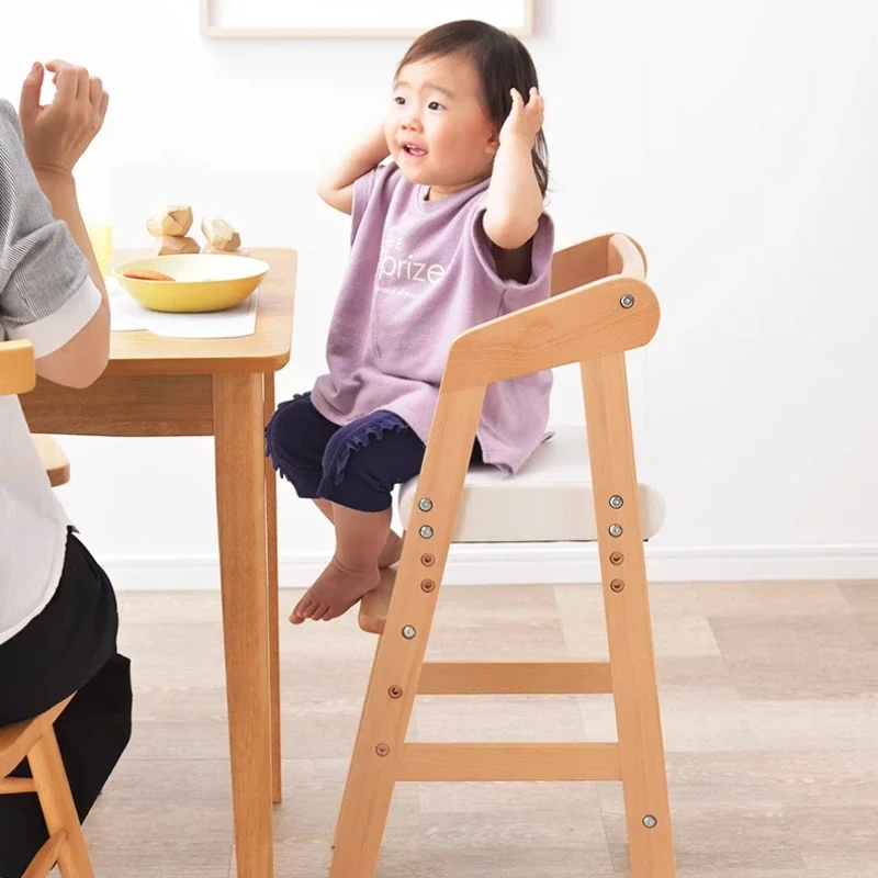 Japanese Solid Wood Can Lift Children's Dining Chairs, Home Baby Food Table Chair, Study Chair, Writing Chair  Baby Seat Chairs