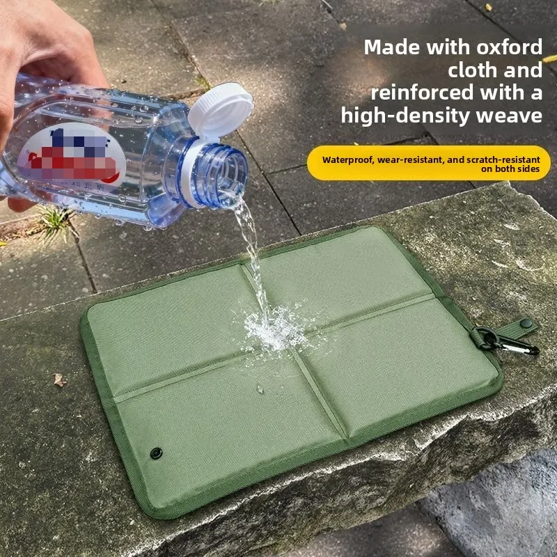 Portable Waterproof Thickened Oxford Cloth Hiking Moisture-proof Mat Camping Lawn Park Folding Seat Cushion with Buckle