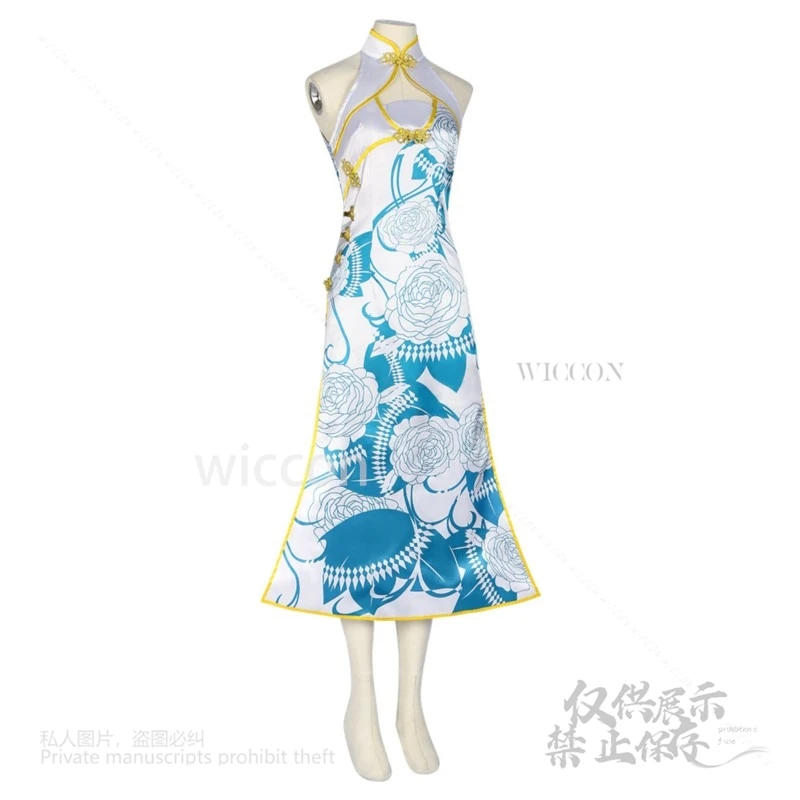 Anime Oshi No Ko Ai Hoshino Costume Cosplay Abito in stile cinese Blu Bianco Elegante abito da donna Abiti Halloween Party Ruolo Cos