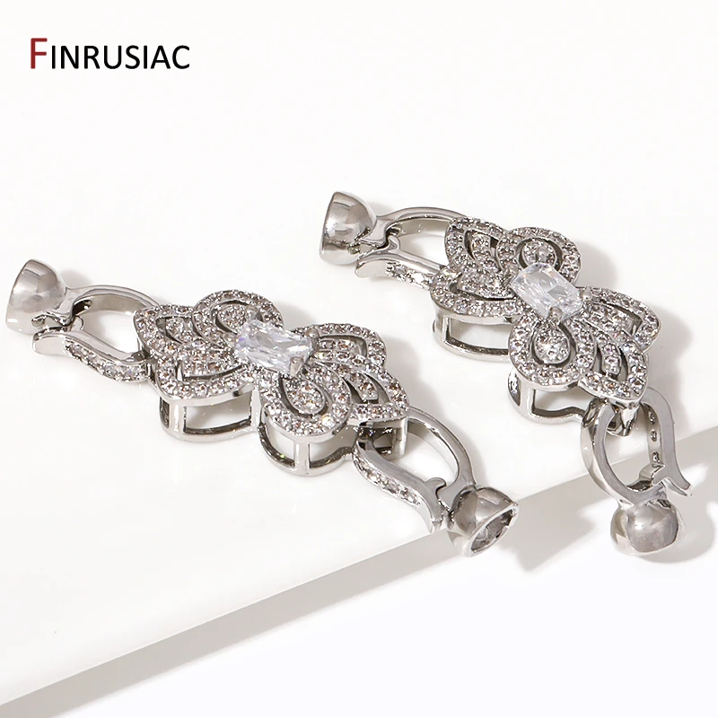 Trendy 18K Gold Plated Brass Fastener Closure Lock Clasps Accessories For DIY Women Beads Pearls Jewelry Making Material