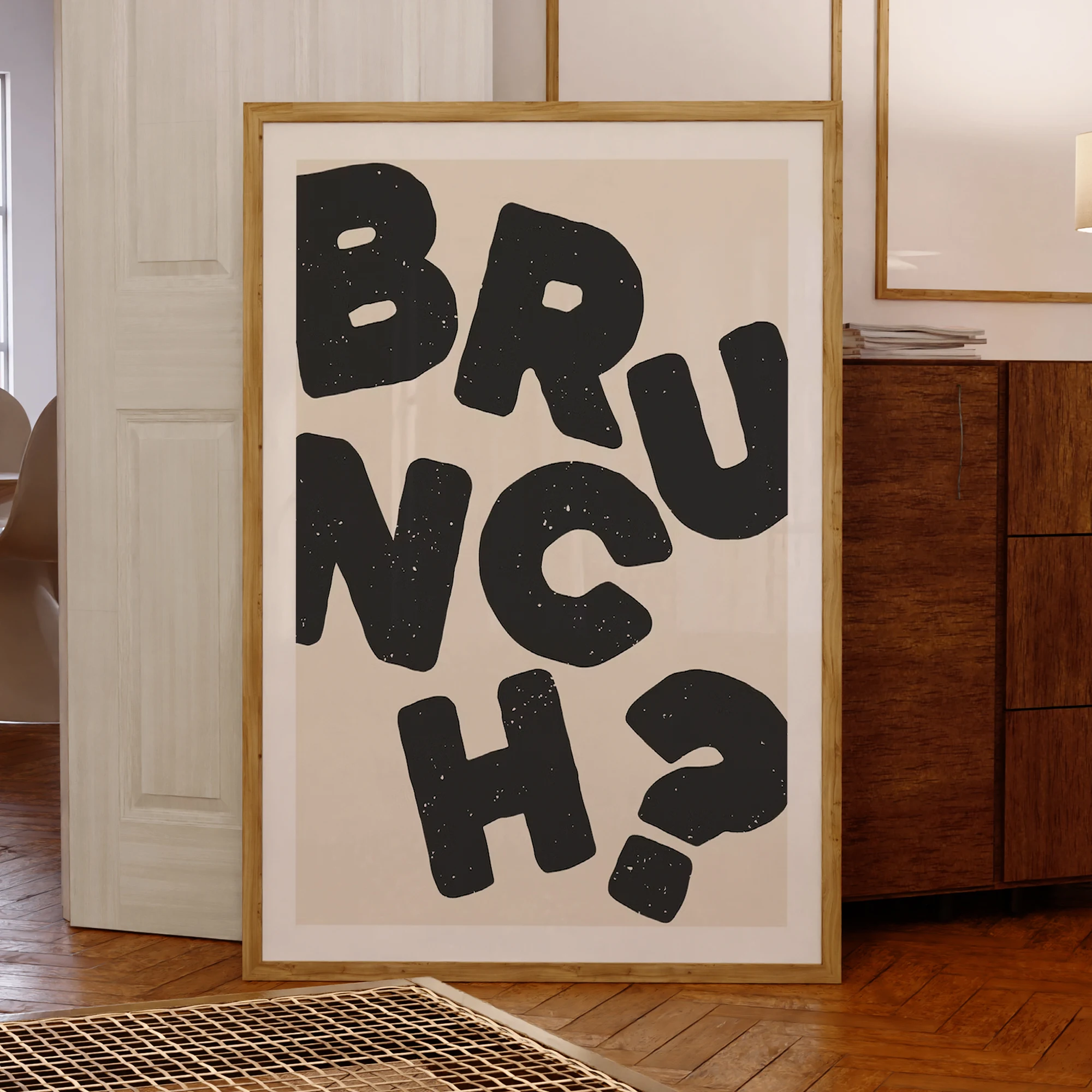 Brunch الحد الأدنى الأبجدية جدار الفن يطبع قماش اللوحة المشارك صورة لغرفة المعيشة الطعام غرفة نوم ديكور المنزل