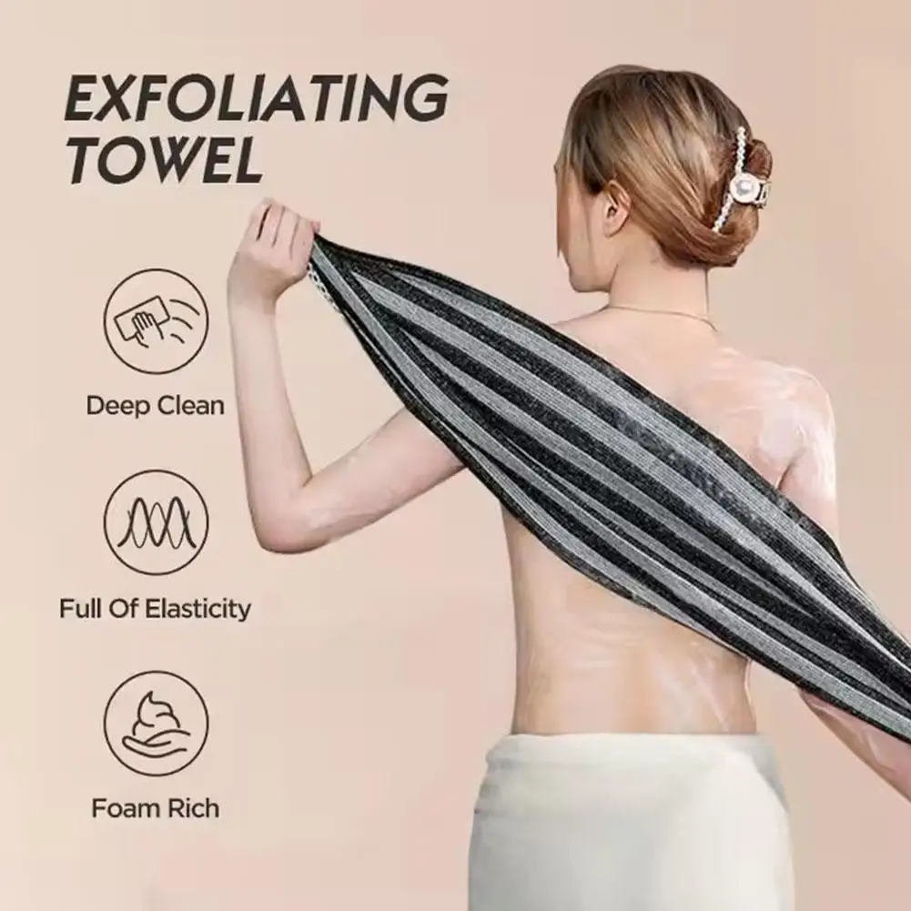 Dual-Purpose Double-Sided Bath Towel for Women and Men  Household Fine Sand Rubbing Towel Thoroughly clean Bath kit