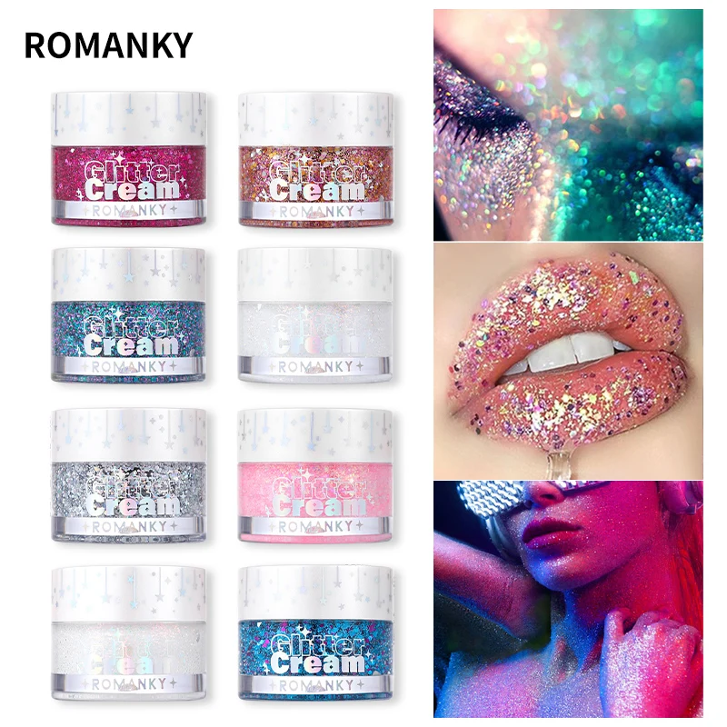 Flüssige Körper Glitter Pailletten, Meerjungfrau Gesicht Glitter Make-up Pailletten, Haar glitzert Körper Schimmer für Party Festival und Bühne 1 stücke