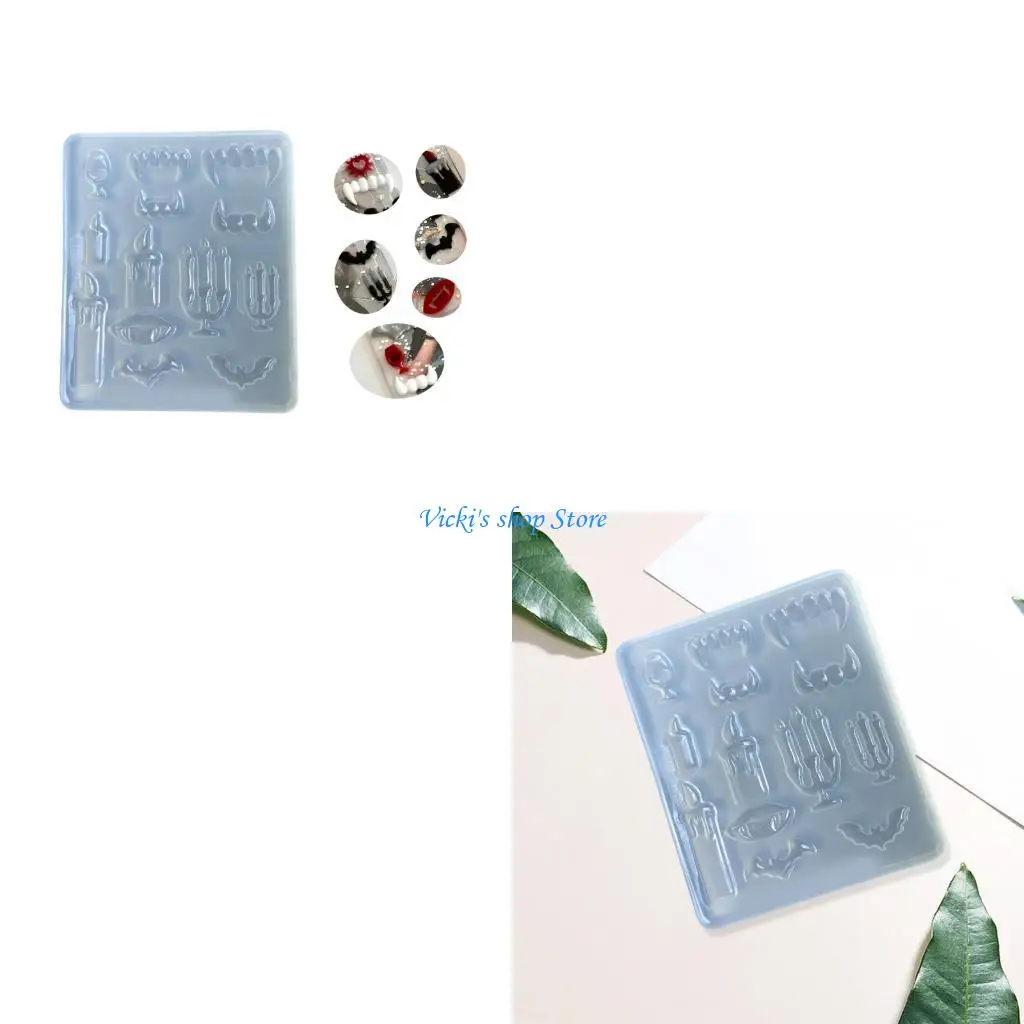 قالب سيليكون من درجة الغذاء قابل لإعادة الاستخدام، مجموعة أدوات صنع الشموع القوطية للديكور المخيف