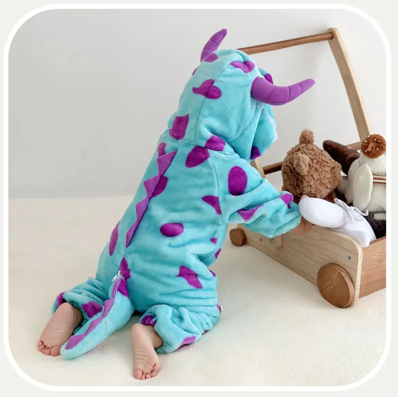 Neuer Frühlings- und Herbst-Flanell-Strampler für Neugeborene, Baby-Langarm-Warm-Pyjama, weicher Kinder- und Kleinkind-Strampler, lässige Loungewear für Kinder und Kleinkinder – Detail 8