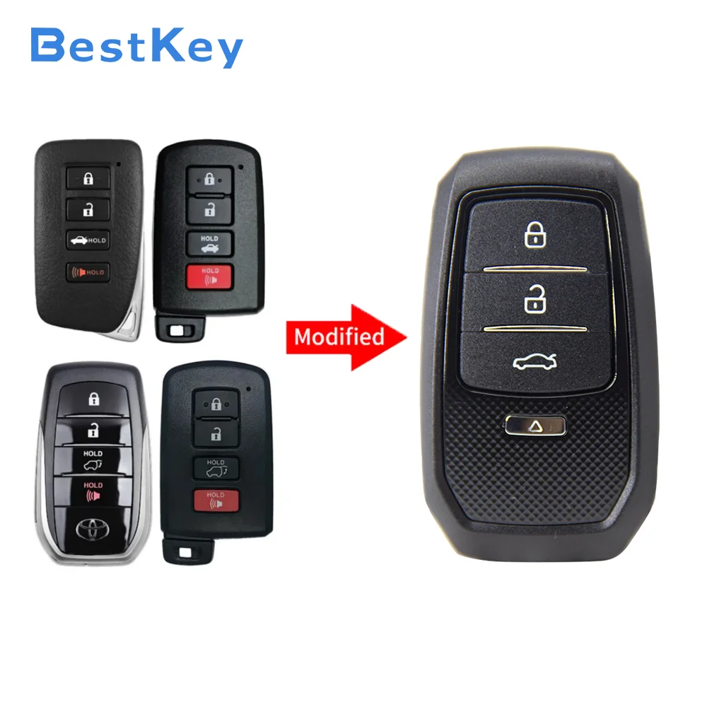 

Best Key for Toyota Style Universal Smart Key Shell XM38 Series | 4 Button Remote Key Case Replacement