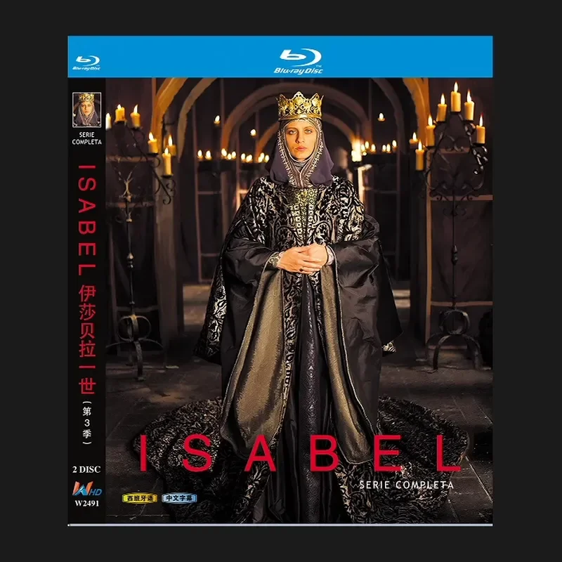 

Blu-ray BD Disc High Definition Spanish Drama Isabella I Season 3 2 Discs with Chinese Subtitles