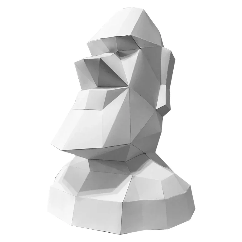 Large Size Easter Island Moai Decor Home Origami Art Decoration Paper Model,3D Papercraft,Handmade DIY Adult Craft RTY198