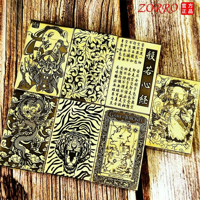 

Зажигалка ZORRO Z552 из чистой латуни, на керосине, с эффектом звучания пианино, стальной звук, аксессуары для курения, гаджеты для мужчин