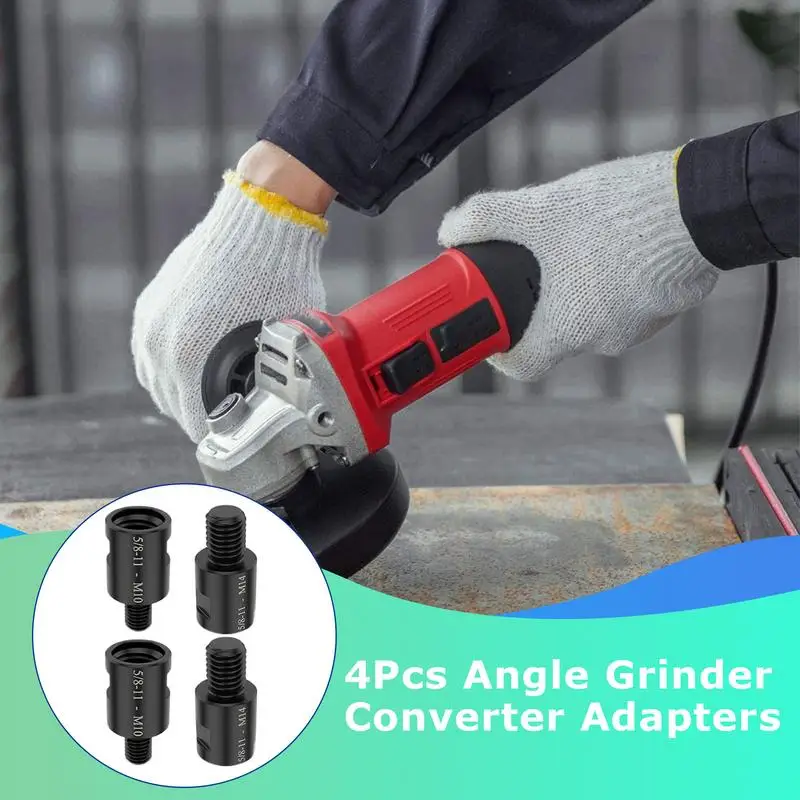 Angle Grinder Attachments 4X Thread Adaptor Converter 5/8in-11 Female To M14/M10 Male Adaptor Converter For Angle Grinder