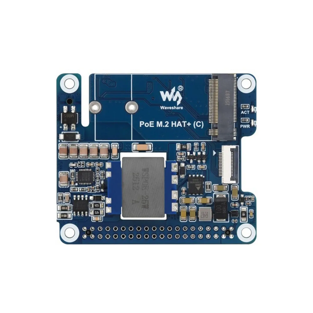 TopElec PCIe To M.2 Adapter With PoE Function (C) For Raspberry Pi 5 Supports NVMe Protocol M.2 Solid State Drive High-speed Rea