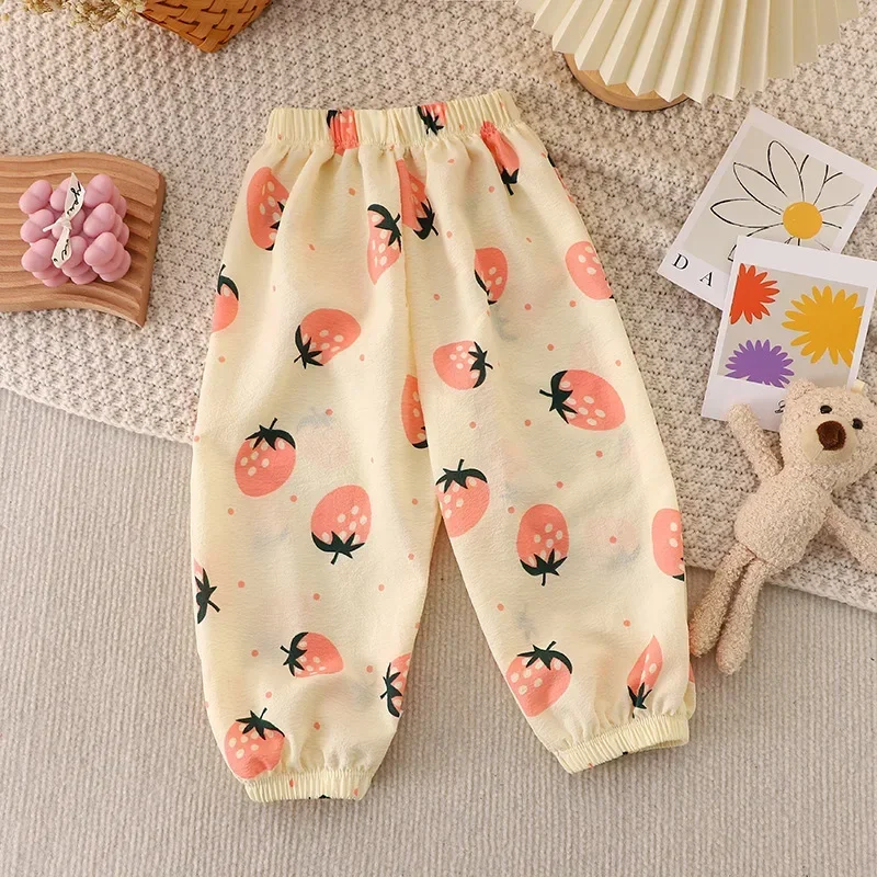 Kids Pants Cartoon Printing Loose Summer Mosquito Pants  Kids Clothes Boys 1 To 8 Years Clothes for Kids Girl