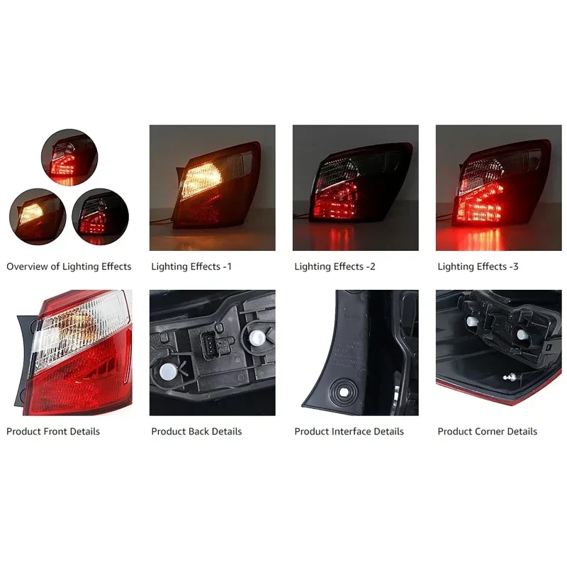 1pc Car Tail Light Rear Brake Turn Signal Light for Nissan Qashqai J10 2008-2015 (EU Version)