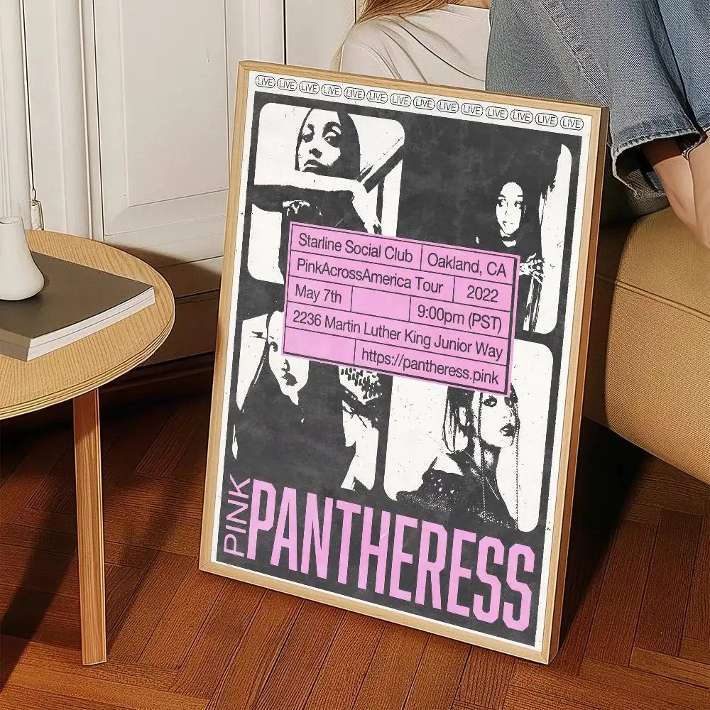 1 قطعة PinkPantheress المغني المشارك ذاتية اللصق الفن مقاوم للماء ورقة ملصق مقهى بار غرفة جدار ديكور #5