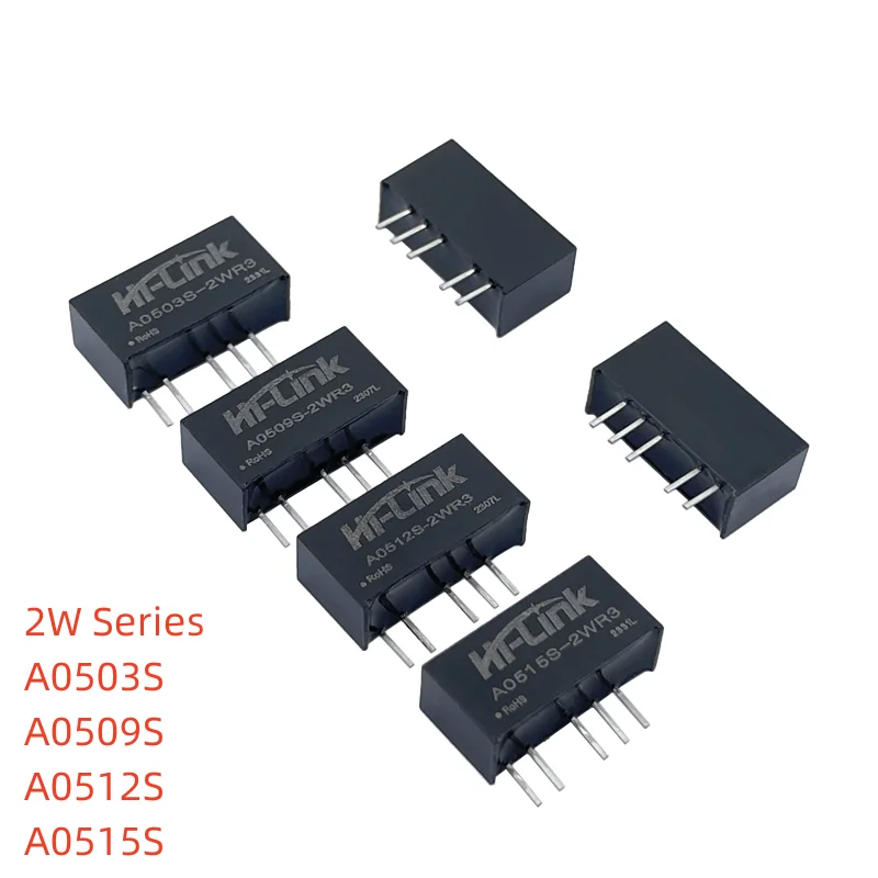 وحدة امدادات الطاقة المنزلية ، الإخراج المزدوج ، DCDC محول ذكي ، مصغرة ، مرحبا لينك ، تيار مستمر ، تيار مستمر ، A0509S-2WR3 ، 2 واط ± 5 فولت ± 112mA ، 2 قطعة/الوحدة