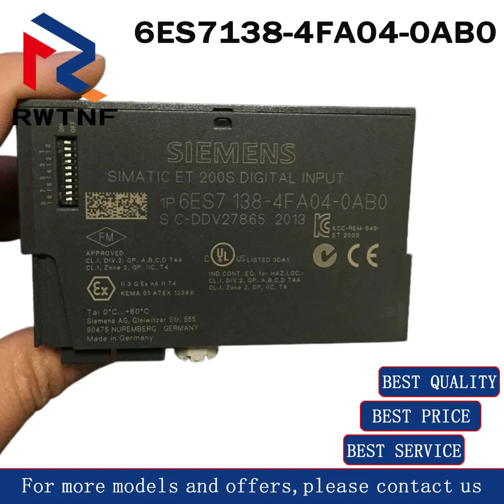 Módulo de salida digital SIEMENS SIMATIC ET200S 6ES7138-4FA04-0AB0 completamente nuevo y genuino, 100% original en stock de almacén.