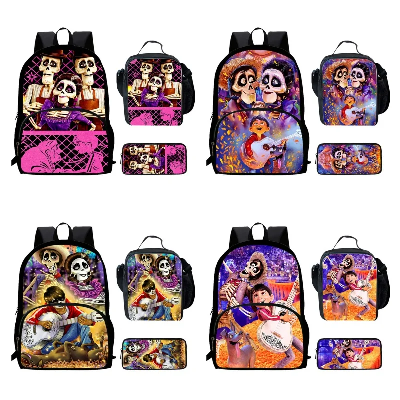 Cartoon C-Coco Child School Bags with Front Pocket,Lunch Bags,Pencil Bags for Aged 5-10 Cartoon School Backpack Boys Girls