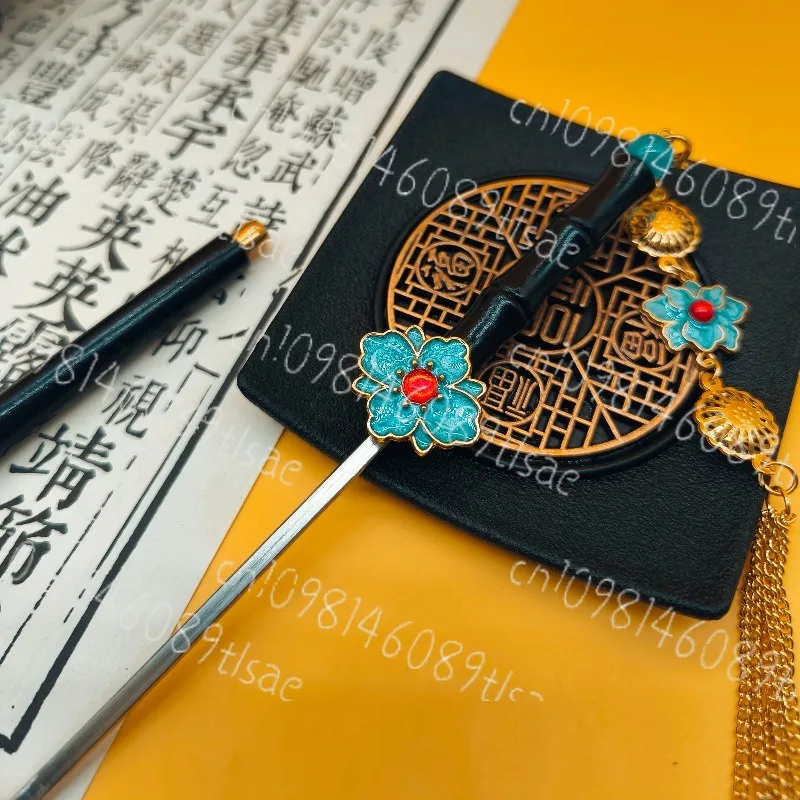 

Self defense concealed hair clip, elegant cheongsam Hanfu accessory, cold steel pin, traditional style