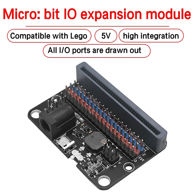 Emakefun Microbit Expansion Board Horizontal With On Board Passive Buzzer GPIO IOBIT 5V Supports Scratch Python