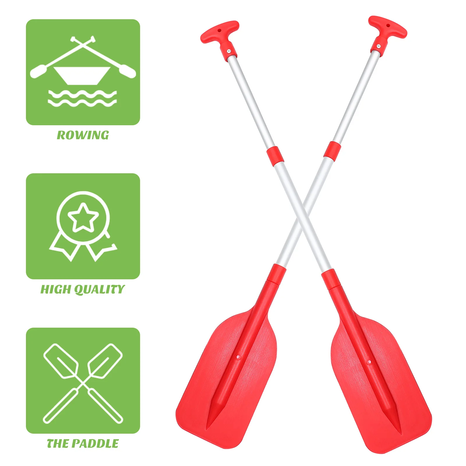 2pcs Adjustable Floating Boat Oar Retractable Kayak Paddle Aluminum Alloy Oar Portable Rafting Boat Paddle Water Sport Accessory