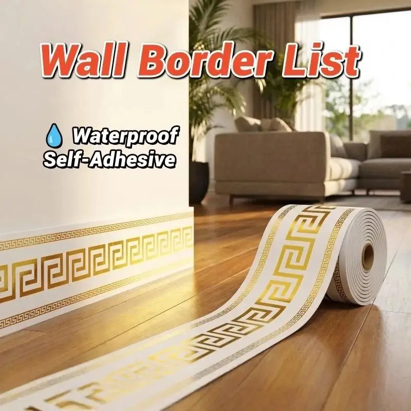 Wallpaper Design Wall Decor PVC Baseboard Border Sticker Waterproof: For Room Mounting Window Board Edge